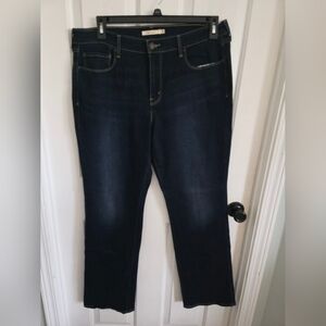 Levi’s 505 Straight Leg Jeans Womens Dark Wash Classic Fit Denim Size 16